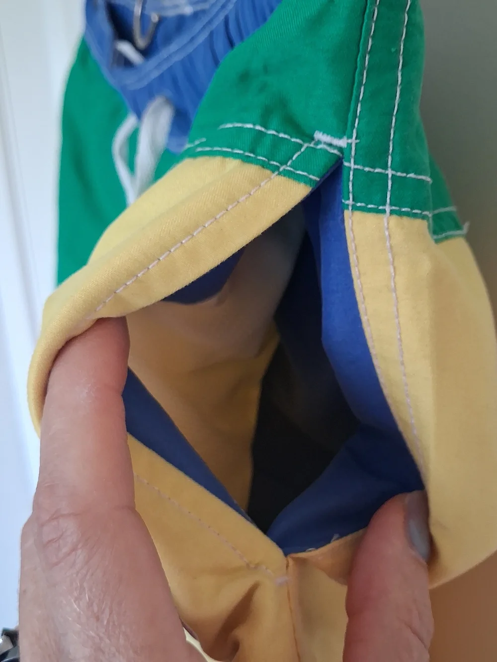Hanna Andersson Boys Colorblock Swim Trunks Sz